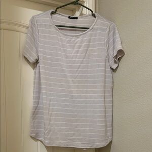 Pink Clover Soft Cream Striped Tee